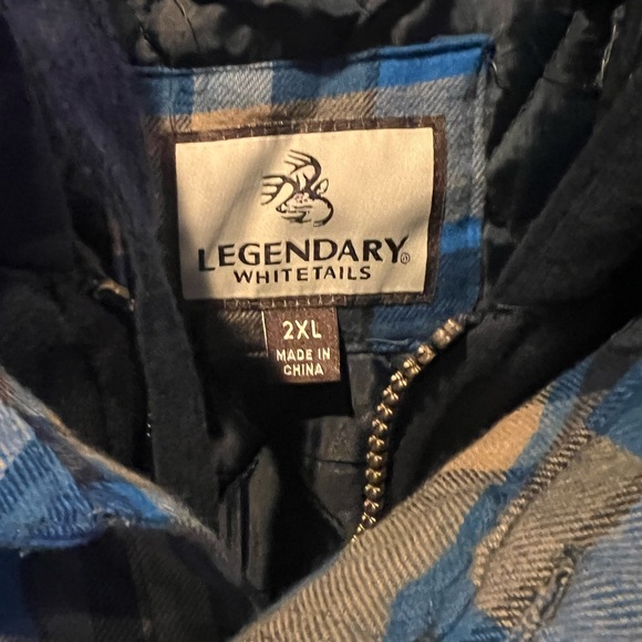 Legendary Whitetails Men's Blue Plaid Shirt Jacket NWT - Picture 6 of 8